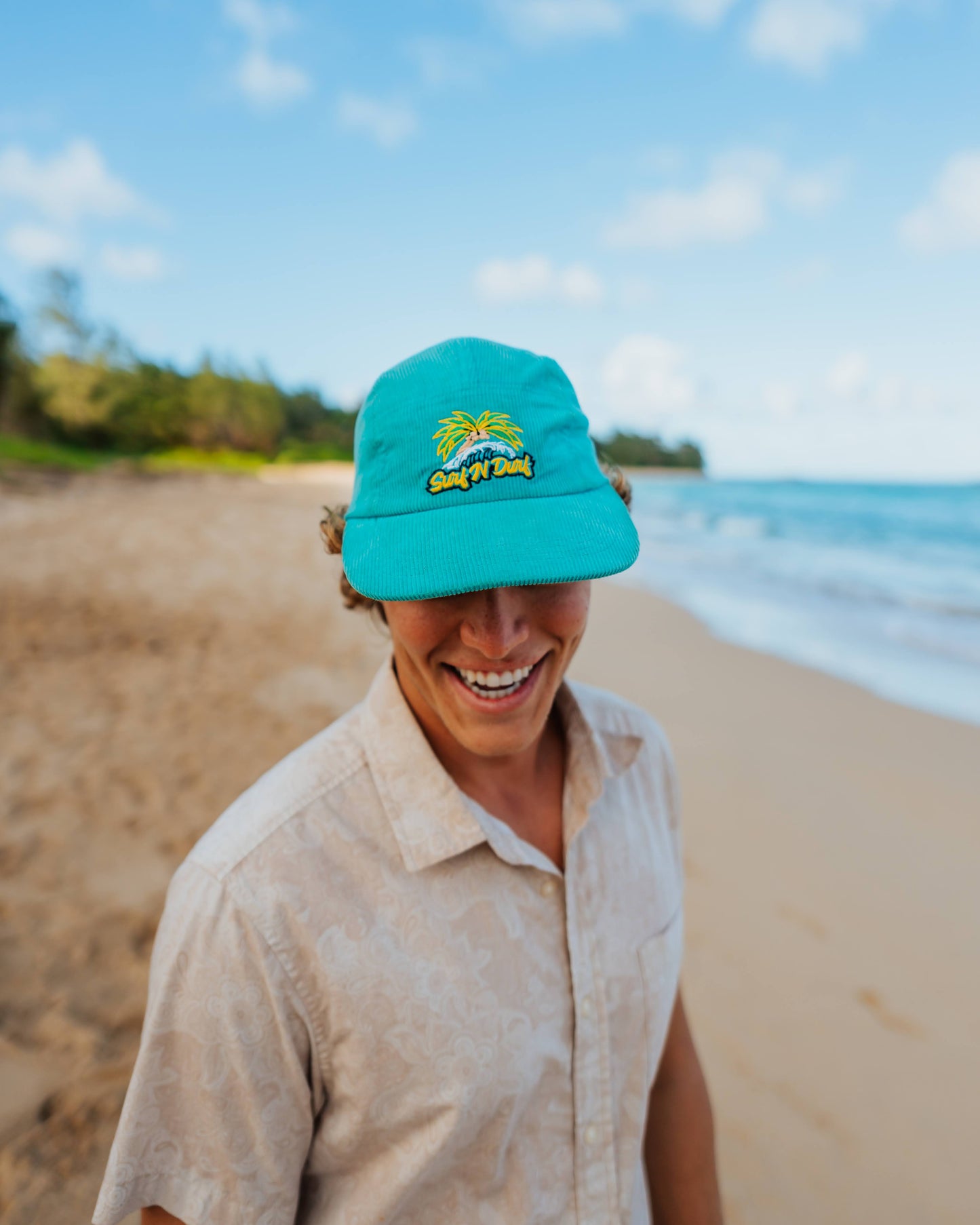 Surf N Durf Aqua Courduroy Hat