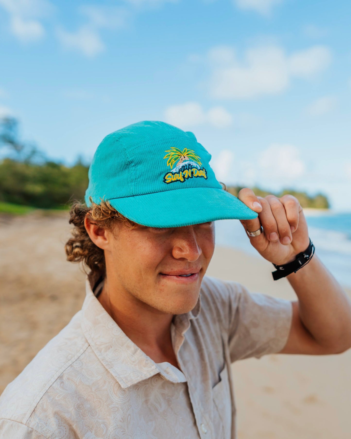 Surf N Durf Aqua Courduroy Hat